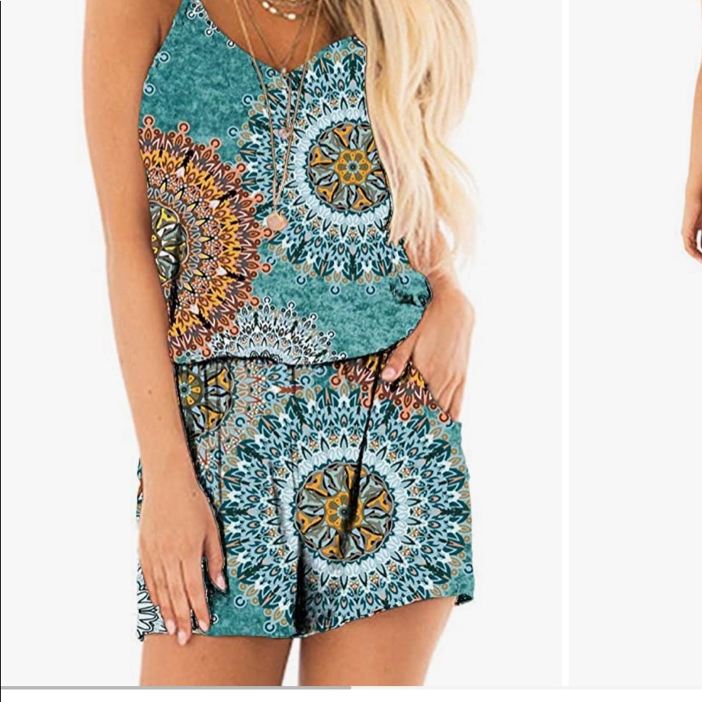 Blue print romper from Amazon.